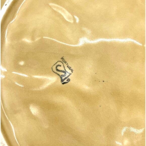 Vintage Secla 15" Brown Cabbage Chop Plate / Platter Portugal - Picture 5 of 5